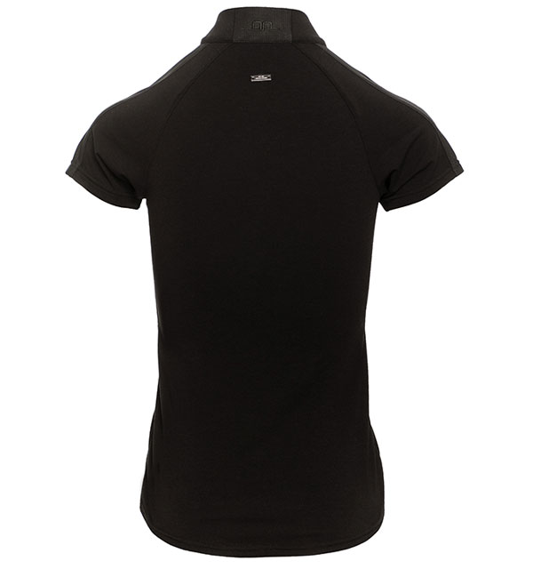 Albanese - T-shirt fonctionnel à manches courtes pour femme, noir