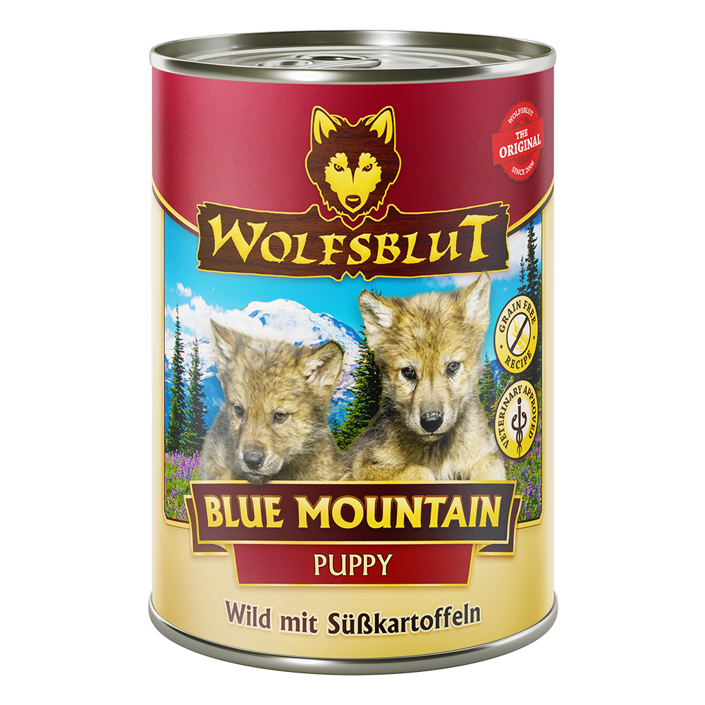 Puppy Blue Mountain - Wild mit Süsskartoffel 6x395g