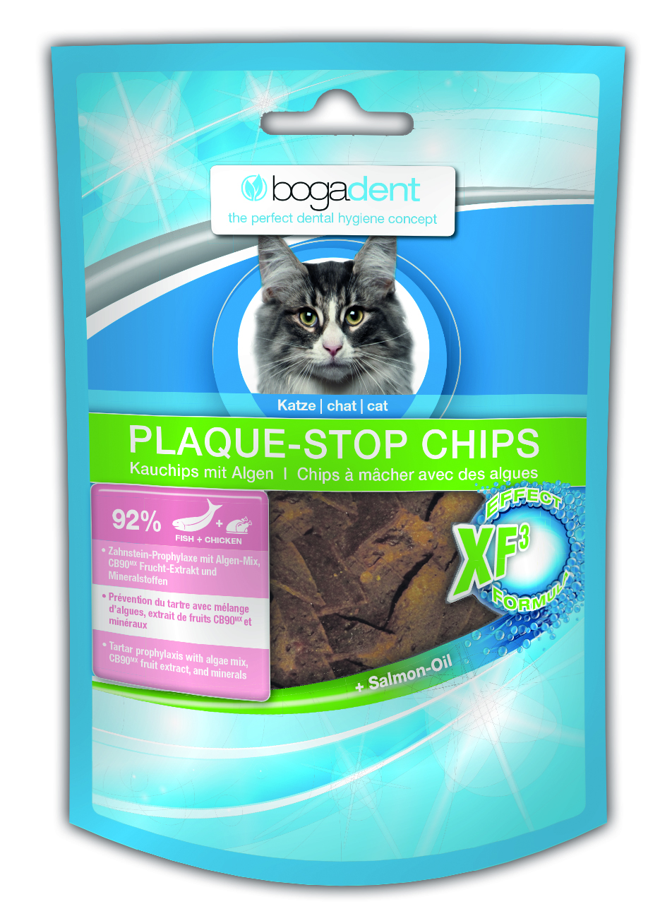 bogadent Plaque-Stop Chips Fisch Katze 50g