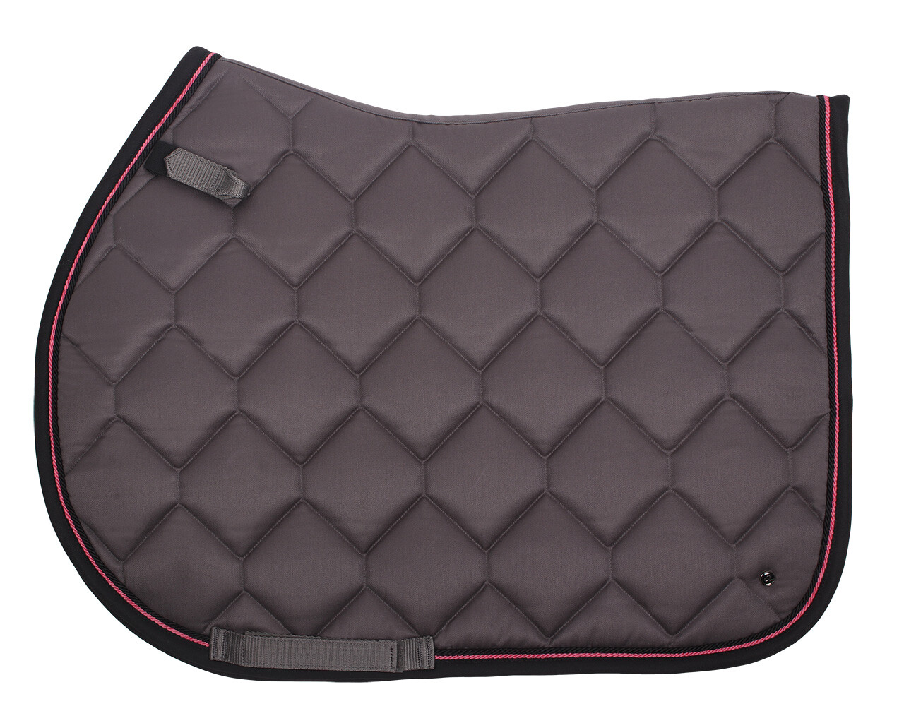Saddle pad Girona, grey/black/pink