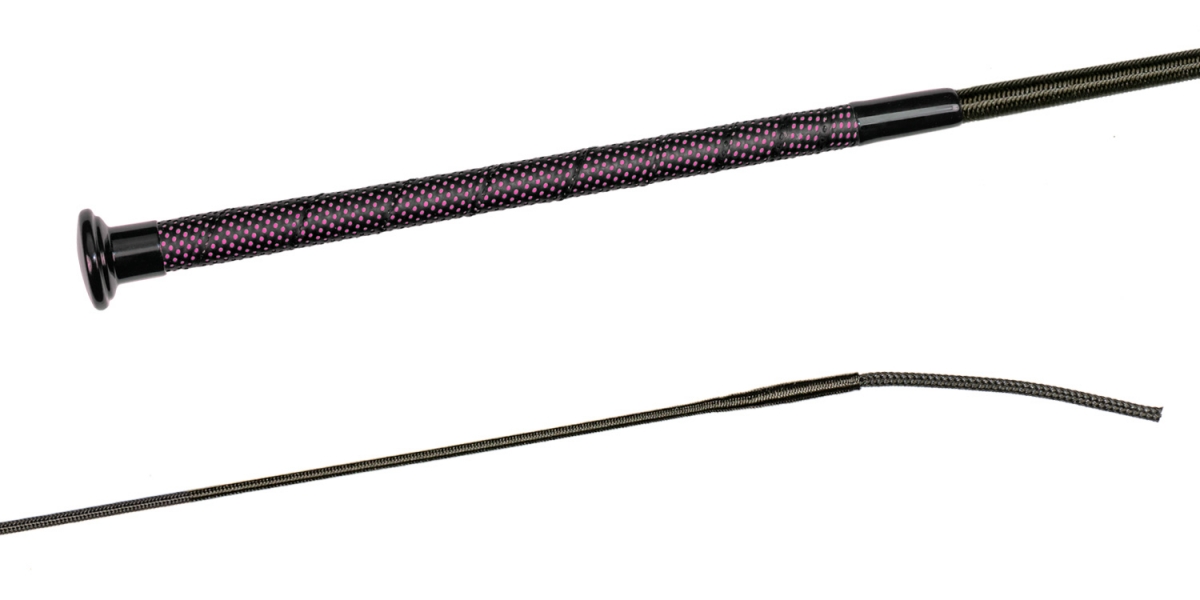 Dressurpeitsche Colorline, 120cm schwarz-pink