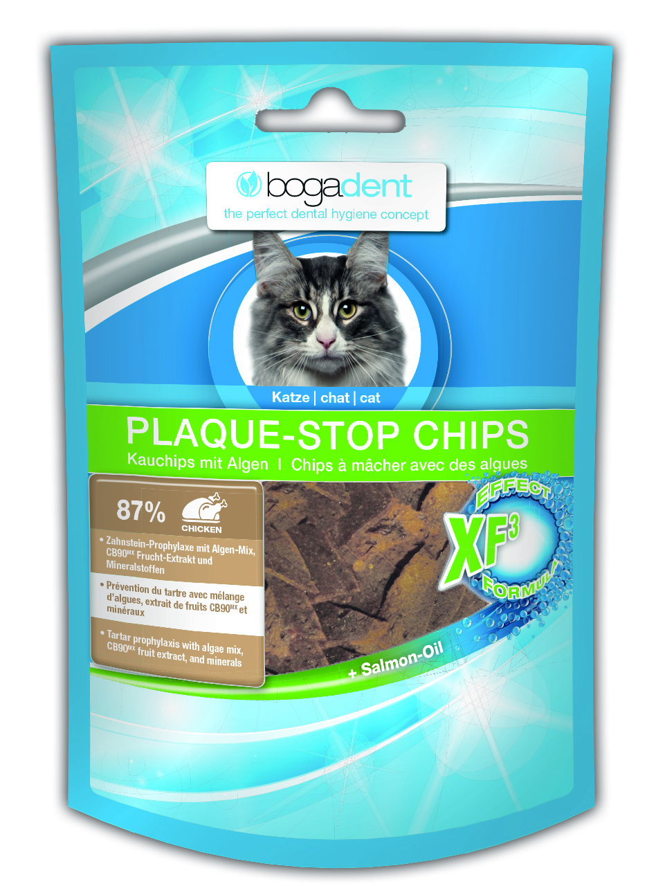 bogadent Plaque-Stop Chips Poulet Katze 50g