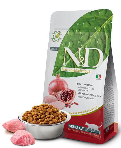 N&D, Getreidefrei, Huhn & Granatapfel für Katzen, 5 Kg