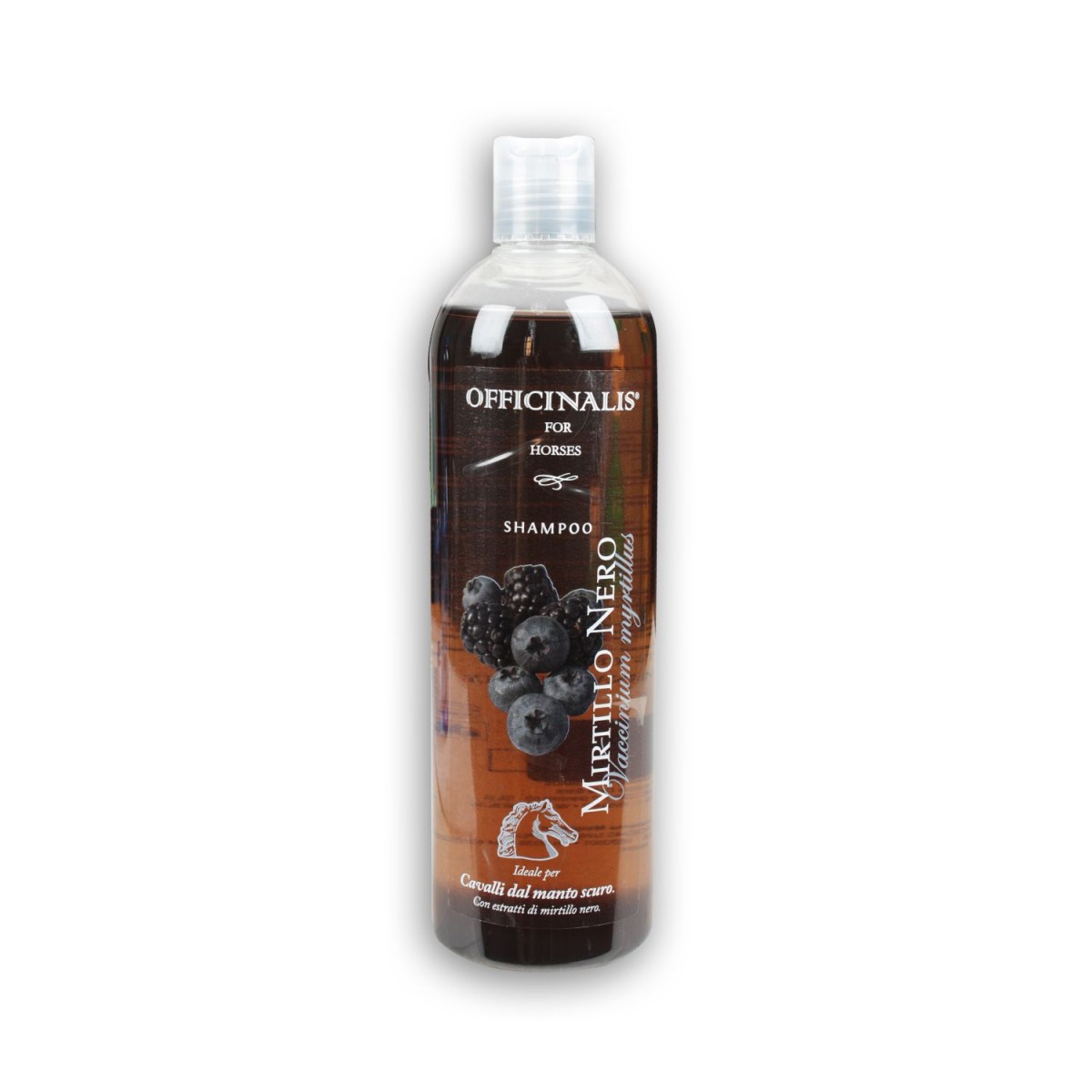 Shampoo MIRTILLO NERO - für dunkle Pferde, 500 ml
