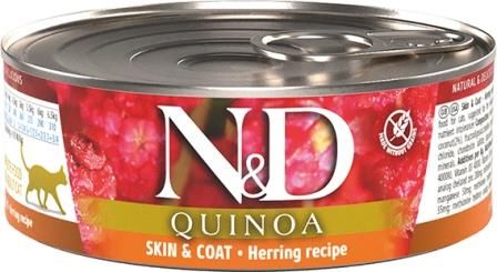 N&D Quinoa Skin&Coat - Hering, Kokosnuss, 12 x 80g