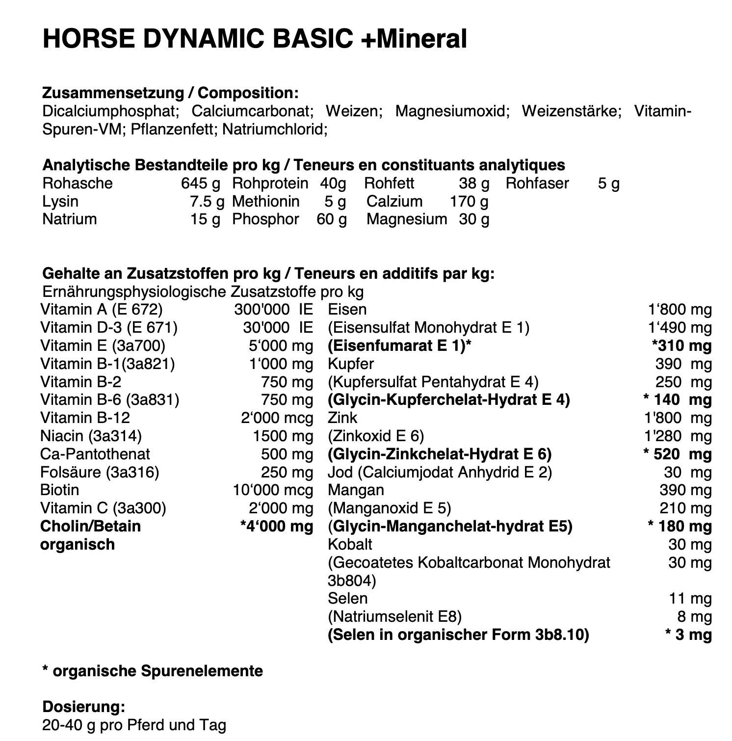 Horse Dynamic BASIC + Mineral