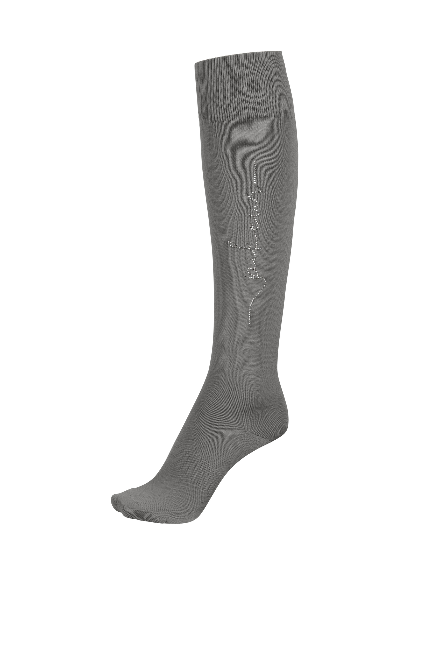 Reitsocken KNIE-STRUMPF Sportswear 22, light grey