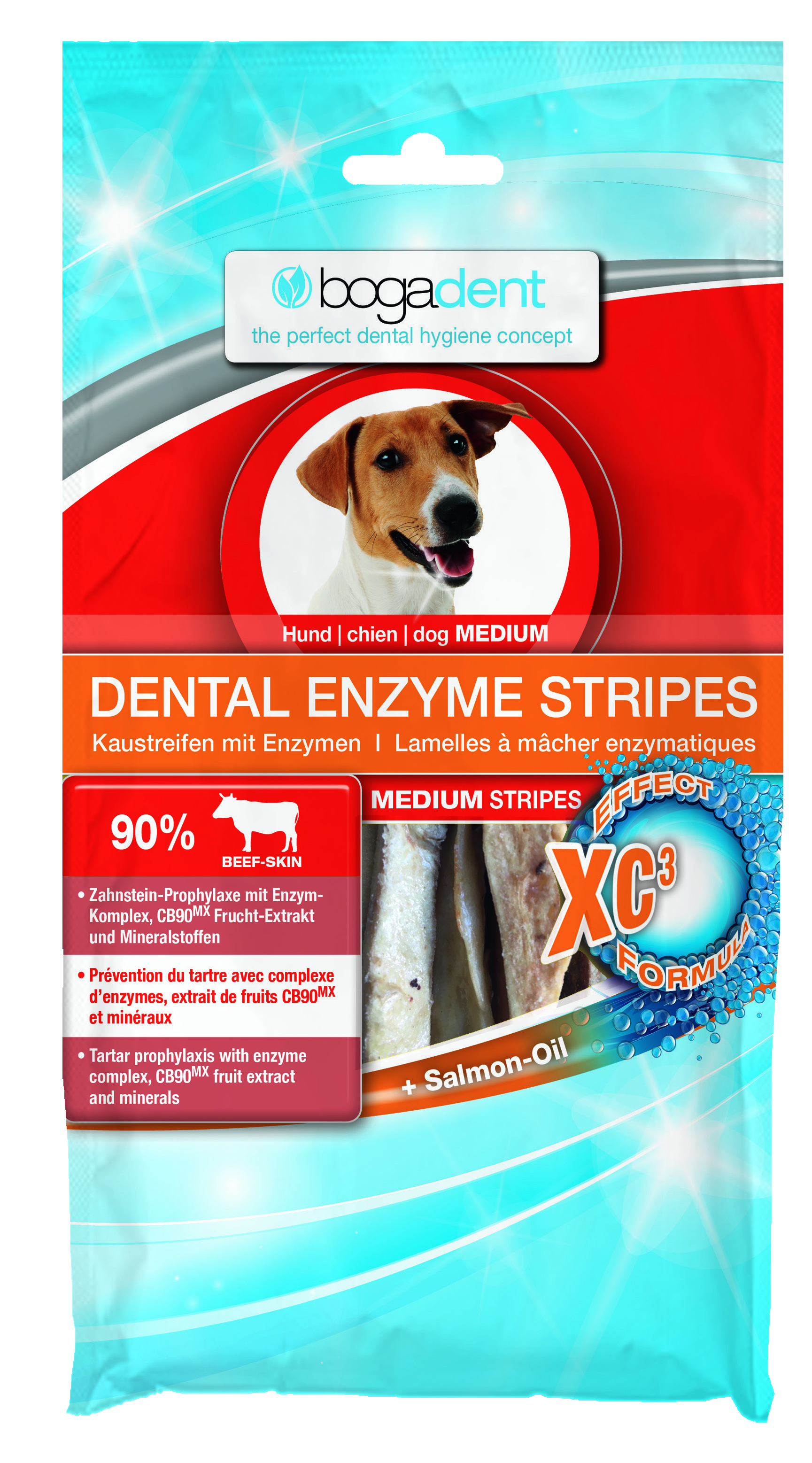 bogadent Dental Enzyme Stripes Hund medium 100g
