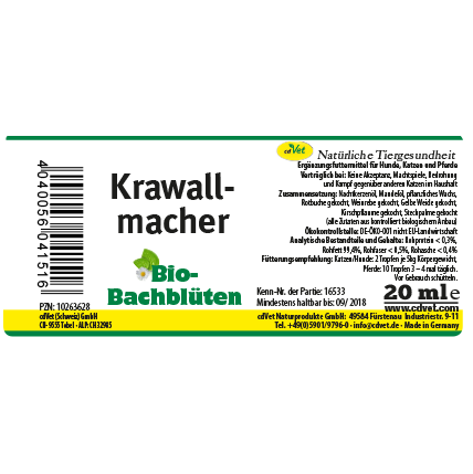 Cdvet Bio-Bachbluten - Krawallmacher - 20 ml