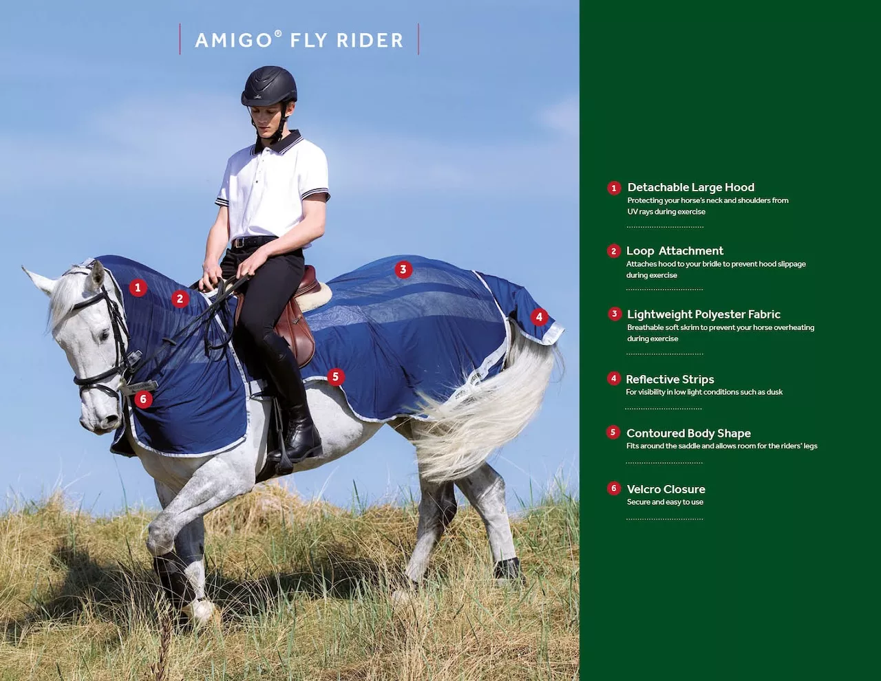 Amigo® Fly Rider, navyblau/ silber