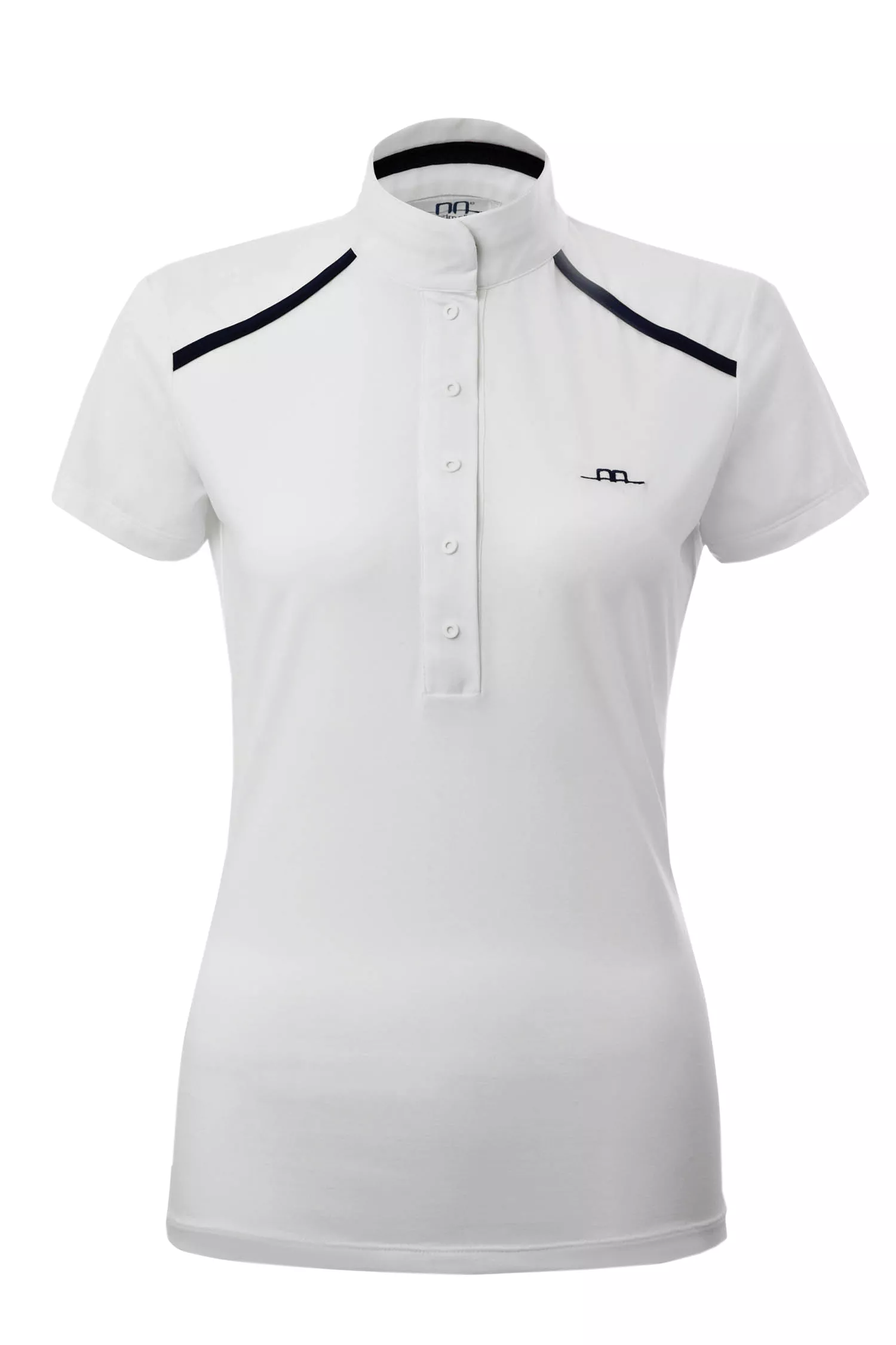 Albanese - Camiseta de competición para mujer "Rio", blanca/azul marino