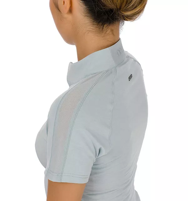 Albanese - T-shirt fonctionnel à manches courtes pour femme, bleu poudré
