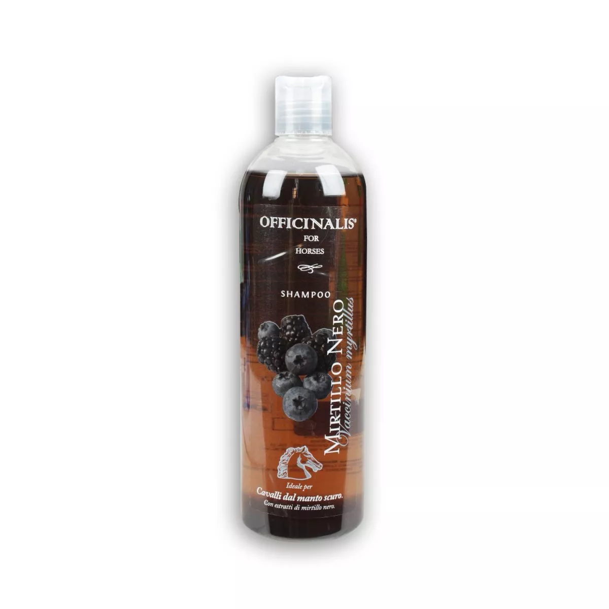 Shampoo MIRTILLO NERO - für dunkle Pferde, 500 ml